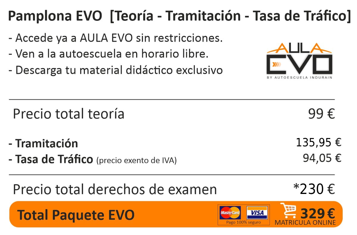 precios examen teorico pamplona