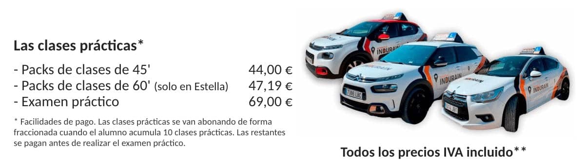 autoescuela indurain precios